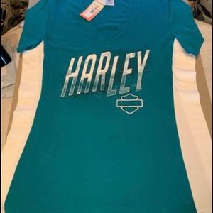 NWT Harley Davidson Short Sleeve Tread Dirt Tee L